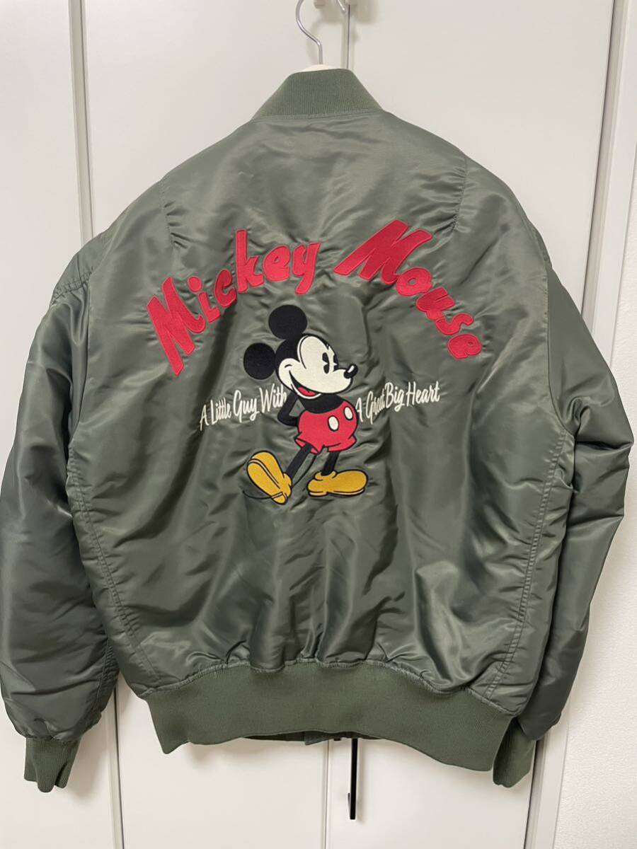美品】DISNEY AVIREX XLサイズ MA-1 フライトジャケット ミリタリー