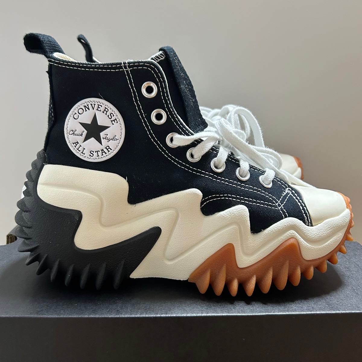 converse ランスターモーションハイカット 22.5cm ブラック 黒