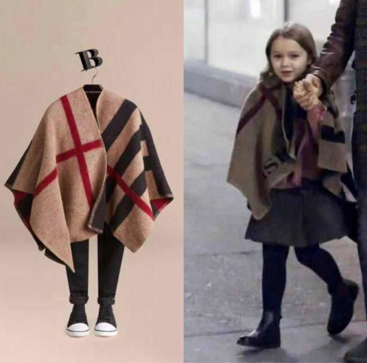 BURBERRY バーバリー チルドレンズ ポンチョ ブランケット ケープ