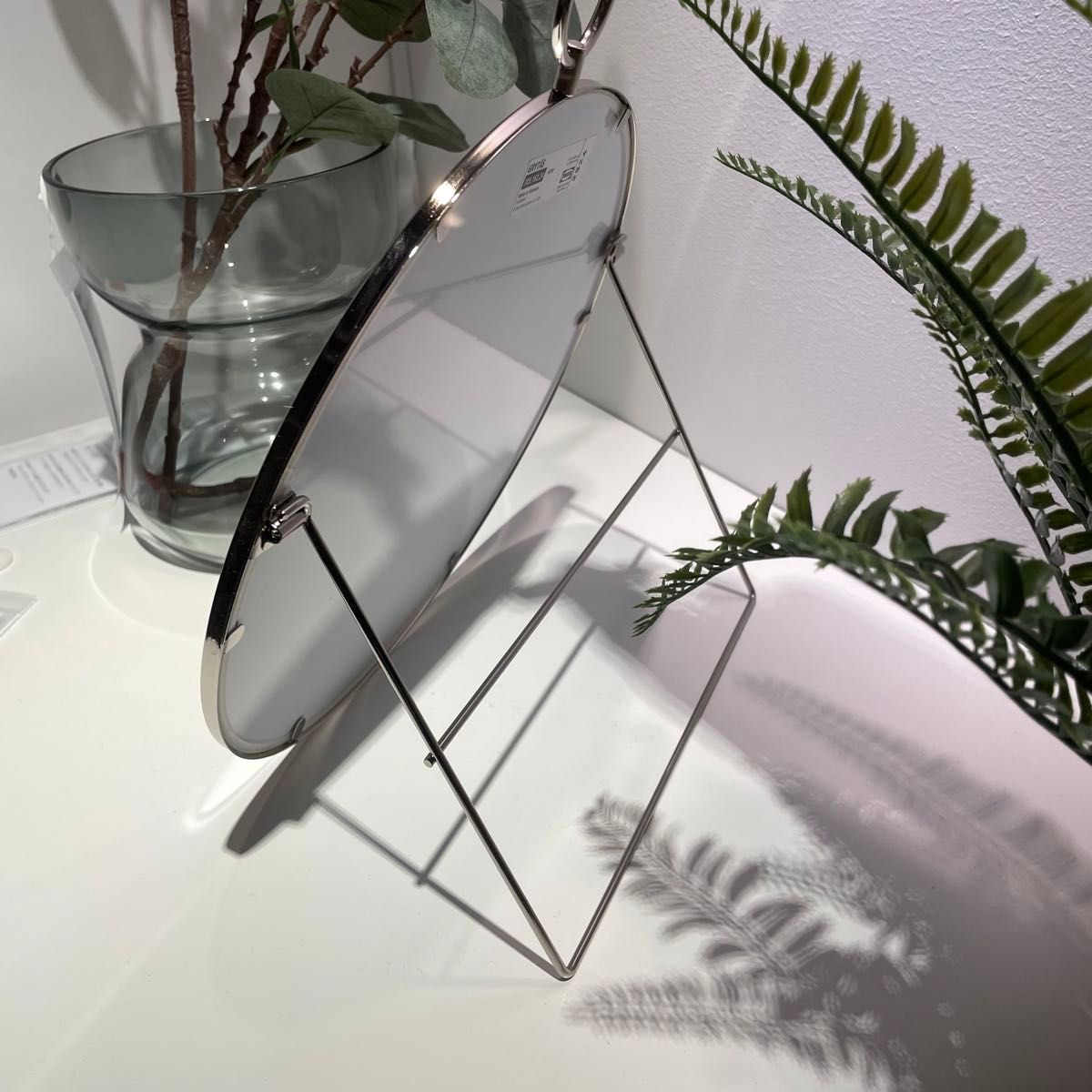 新品】IKEA イケア ミラー 直径25cm シルバーカラー（グリートース