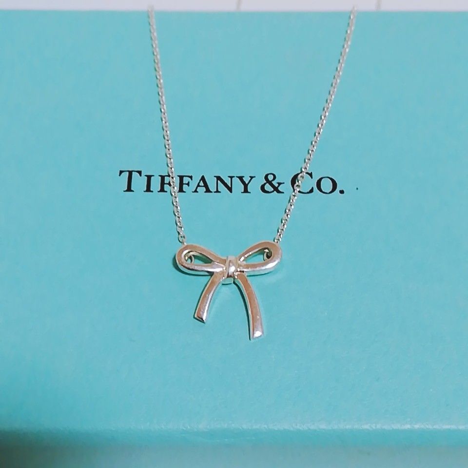 送料無料【廃盤】TIFFANY&Co ティファニー ボウ リボン ネックレス