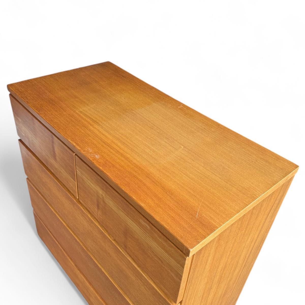 廃盤】無印良品 MUJI タモ材 4段チェスト 脚付き 天然木 幅80cm｜Yahoo