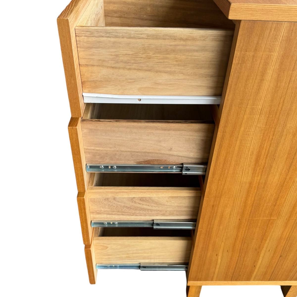 廃盤】無印良品 MUJI タモ材 4段チェスト 脚付き 天然木 幅80cm｜Yahoo