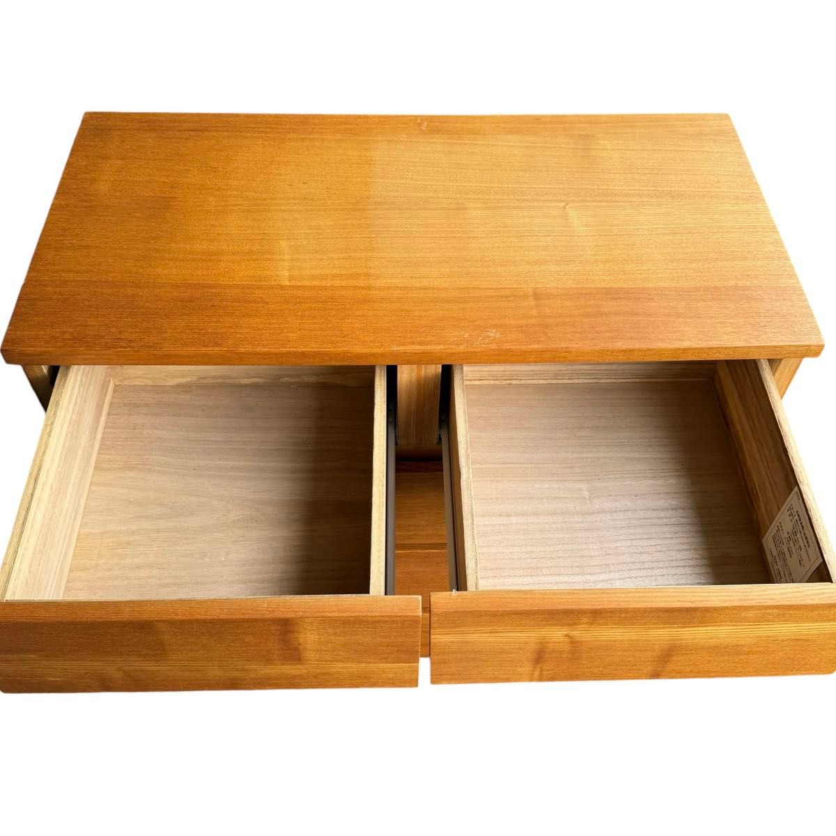 廃盤】無印良品 MUJI タモ材 4段チェスト 脚付き 天然木 幅80cm｜Yahoo