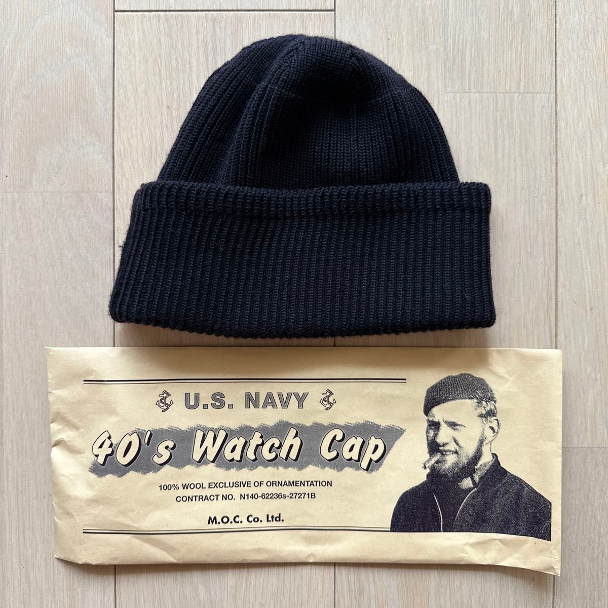 復刻 40s USNAVY ネイビー ウォッチキャップ マッシュ ニットキャップ