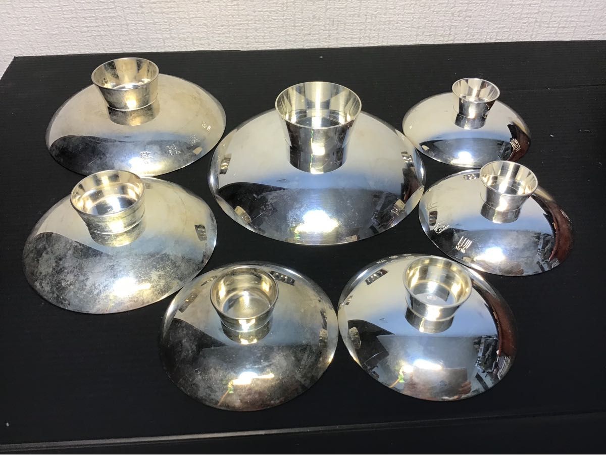 ⭐純銀 銀盃 3個セット [純銀]の刻印あり 48〜49g ⭐純銀 銀盃 3個