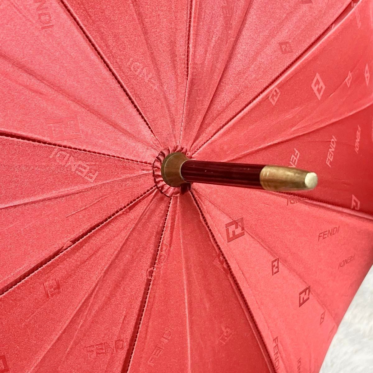 FENDI フェンディ ズッカ柄 レディース 雨傘 長傘 ロゴ 金具