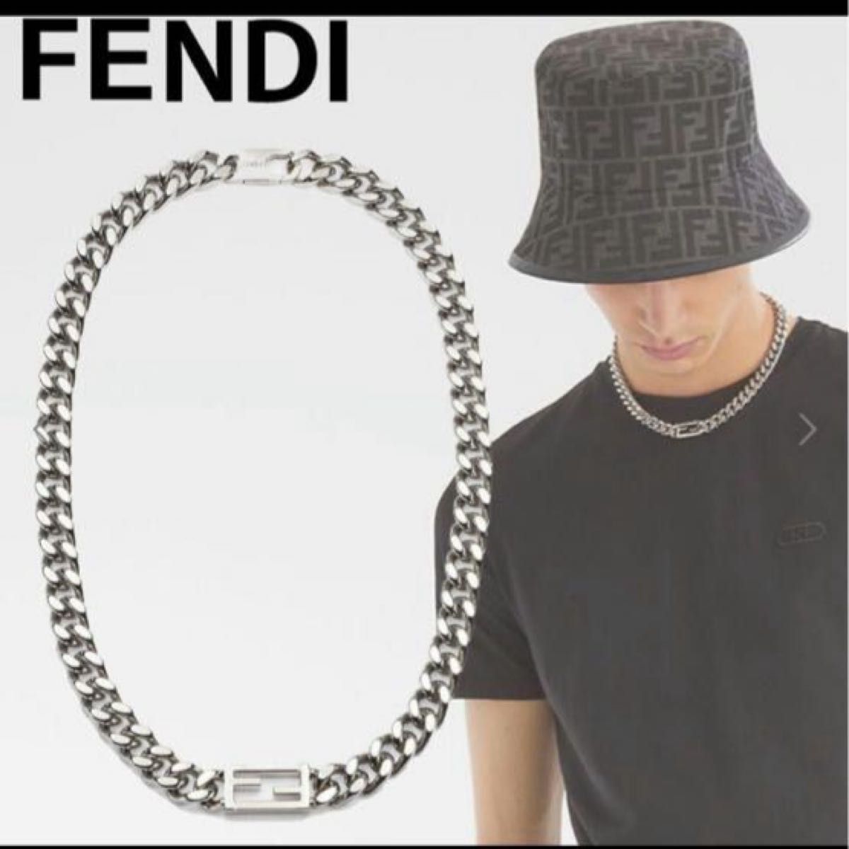 FENDI バゲットネックレス シルバー フェンディ 目黒蓮着用｜Yahoo