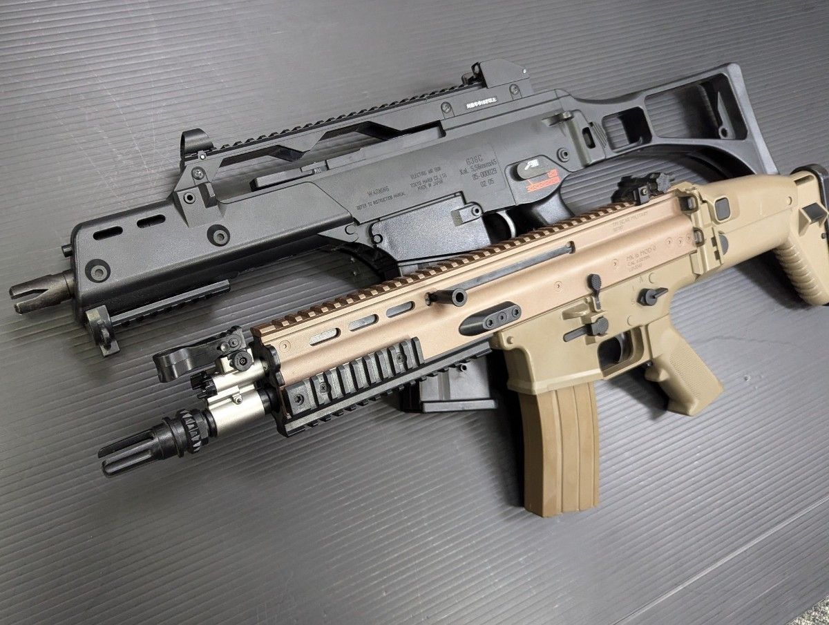 内部強化済み SCAR-L とG36C 電動ガンボーイズ カスタム 10歳以上用