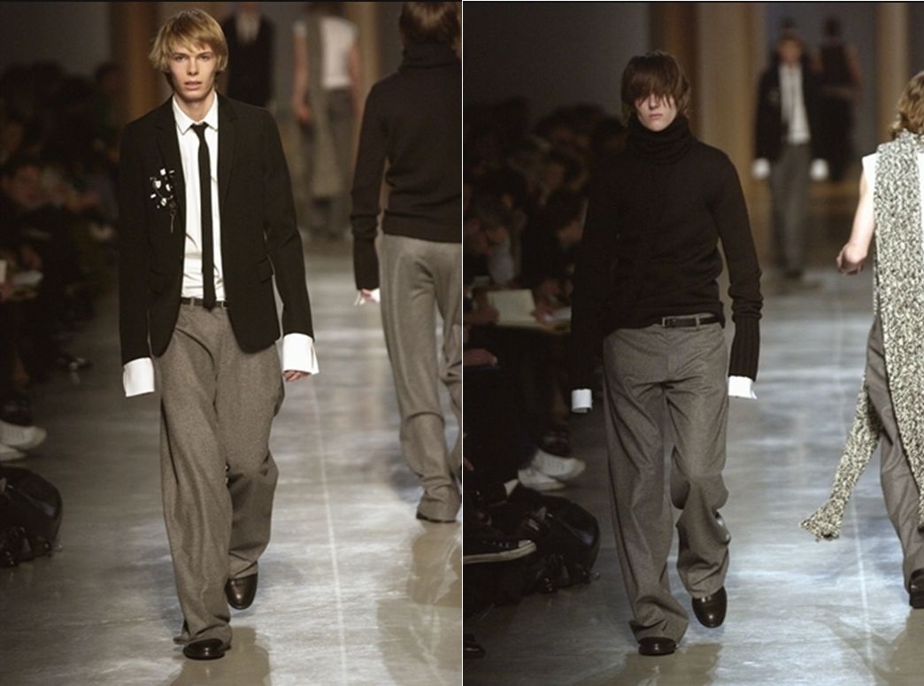 送料無料 02AW「Reflection」Dior homme by Hedi Slimane ワイド