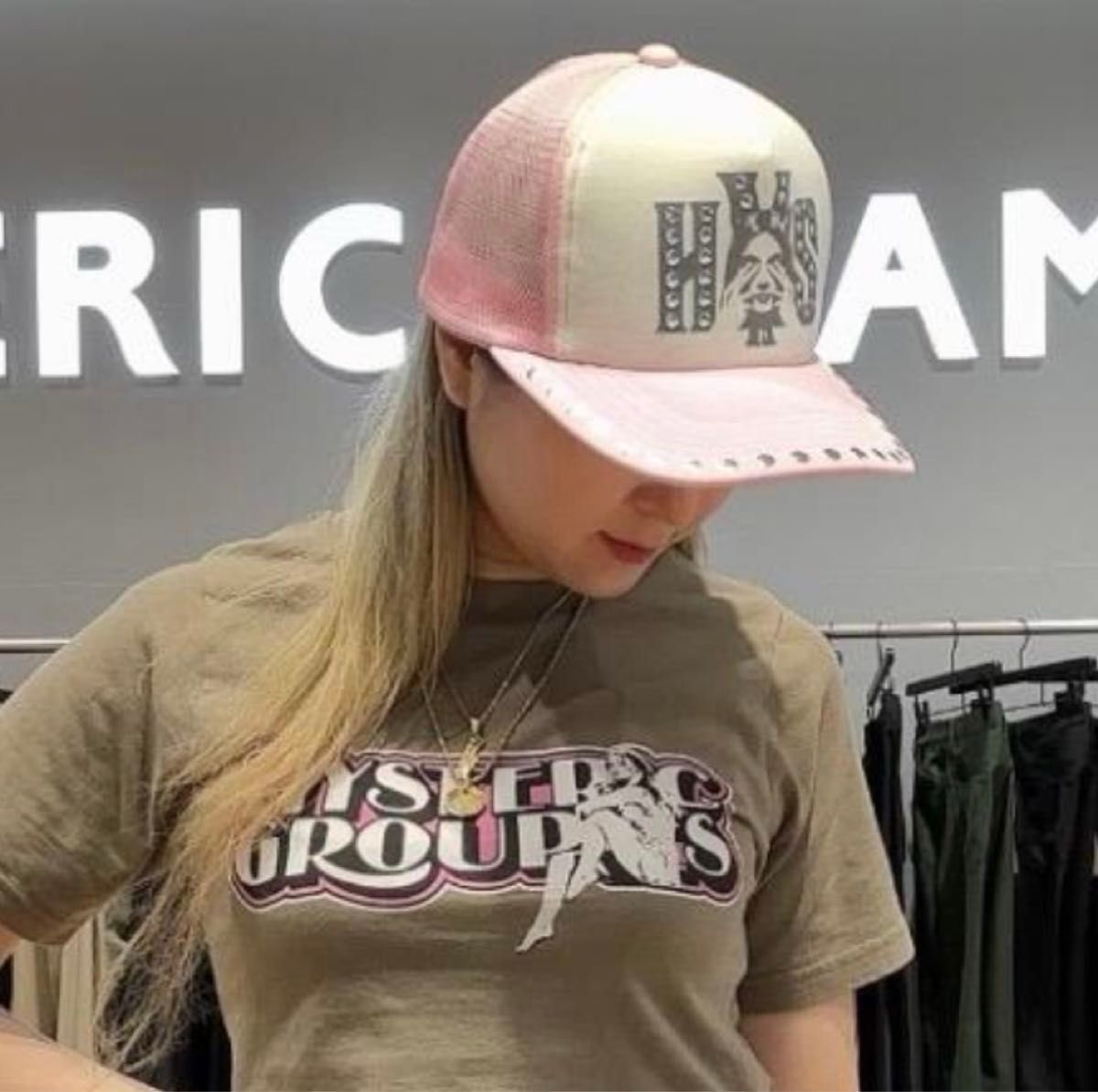 HYSTERIC GLAMOUR】 新品 未使用 スタッズメッシュキャップピンク