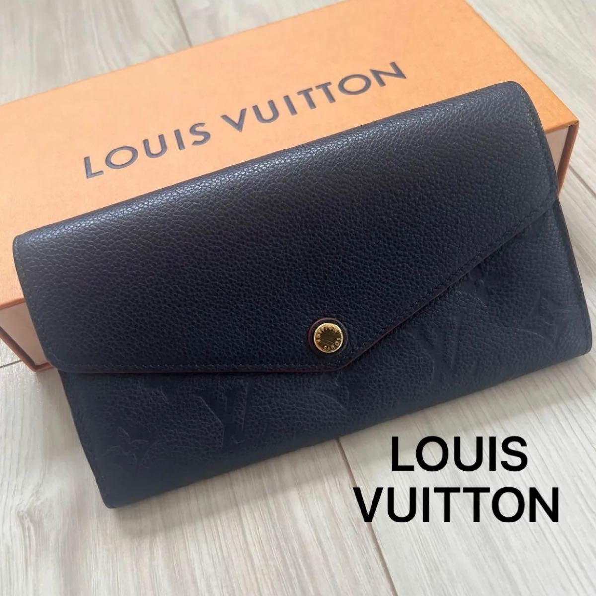 LOUIS VUITTON ルイヴィトン モノグラム アンプラント 長財布 ネイビー