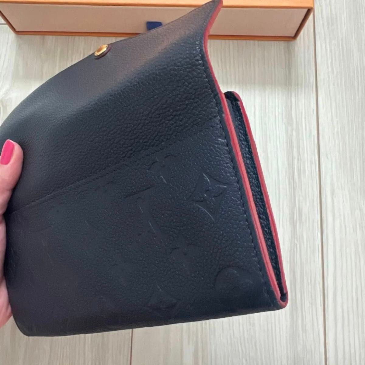 LOUIS VUITTON ルイヴィトン モノグラム アンプラント 長財布 ネイビー