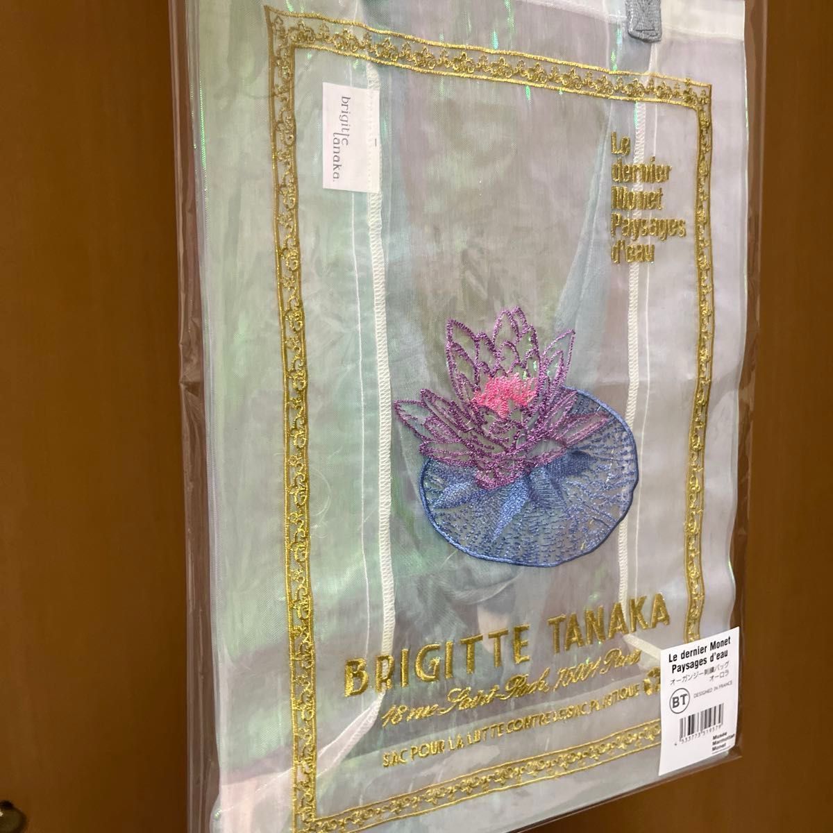 モネ展 モネ 睡蓮のとき オーガンジー刺繍バッグ オーロラ トート