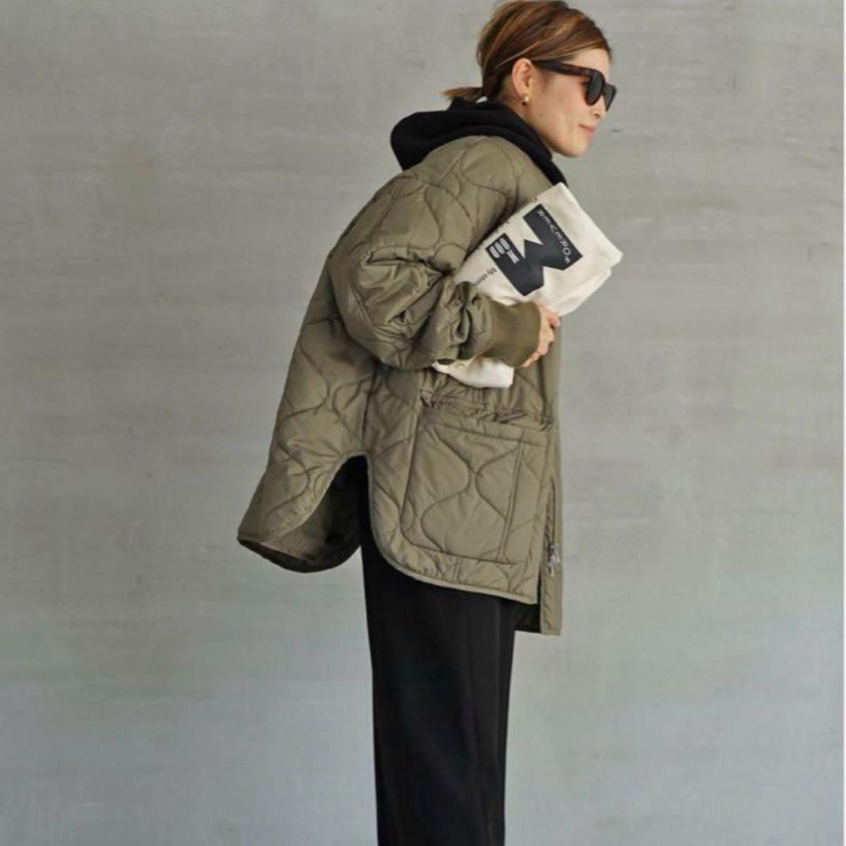 Deuxieme Classe 【CALUX/キャラクス】 QUILTED ジャケット カーキ