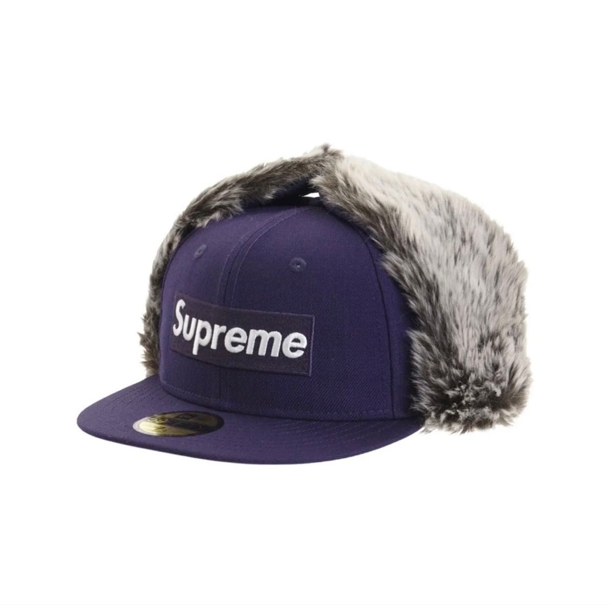 SUPREME EARFLAP NEW ERA PURPLE 7 3/8 シュプリーム ニューエラ