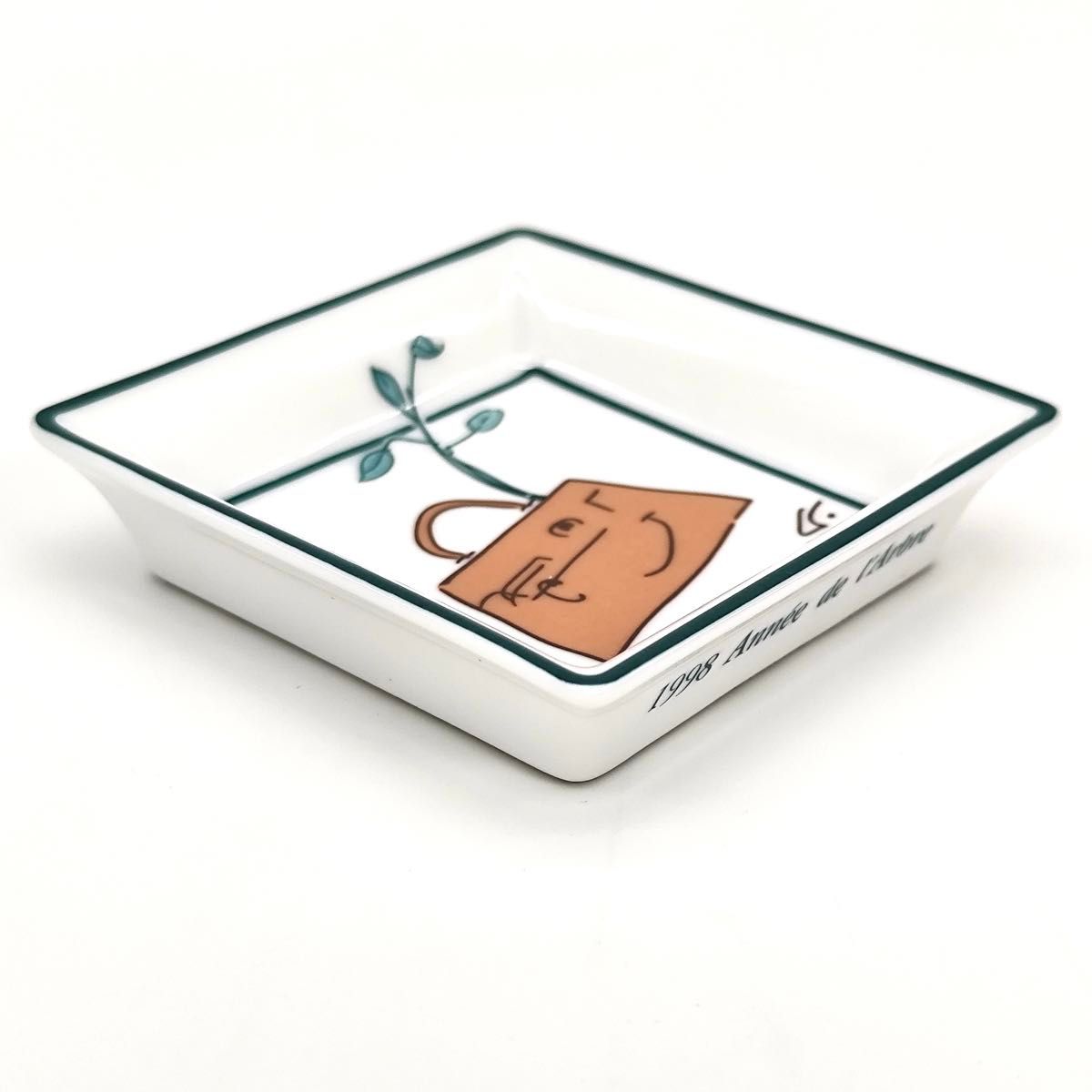 HERMES エルメス ケリードール アッシュトレイ 灰皿 小皿 約8㎝ 箱