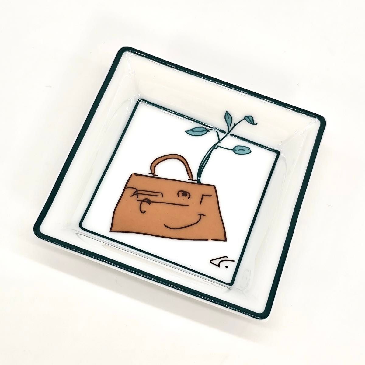 HERMES エルメス ケリードール アッシュトレイ 灰皿 小皿 約8㎝ 箱