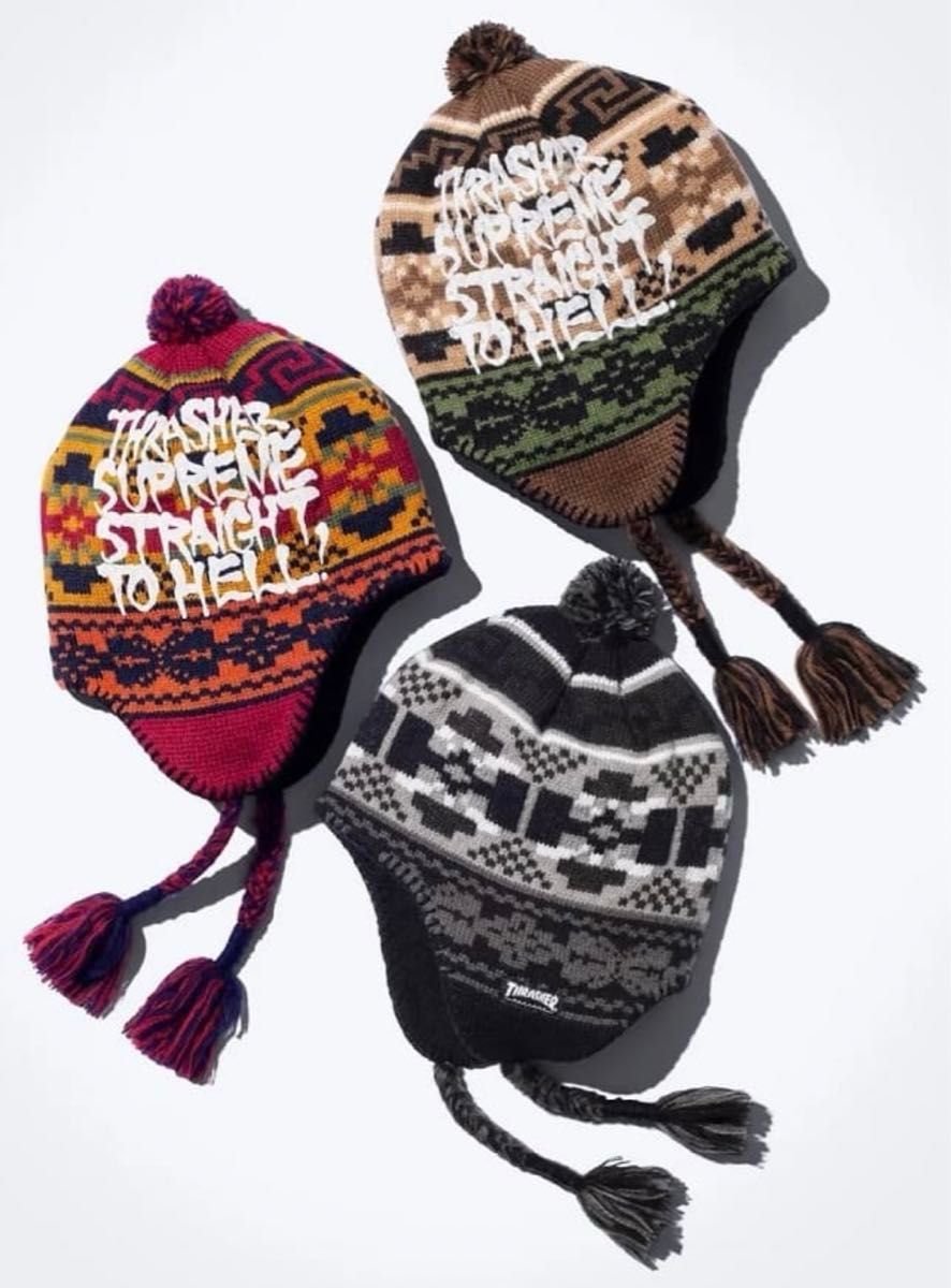 新品・未使用】Supreme シュプリーム Thrasher スラッシャー Earflap