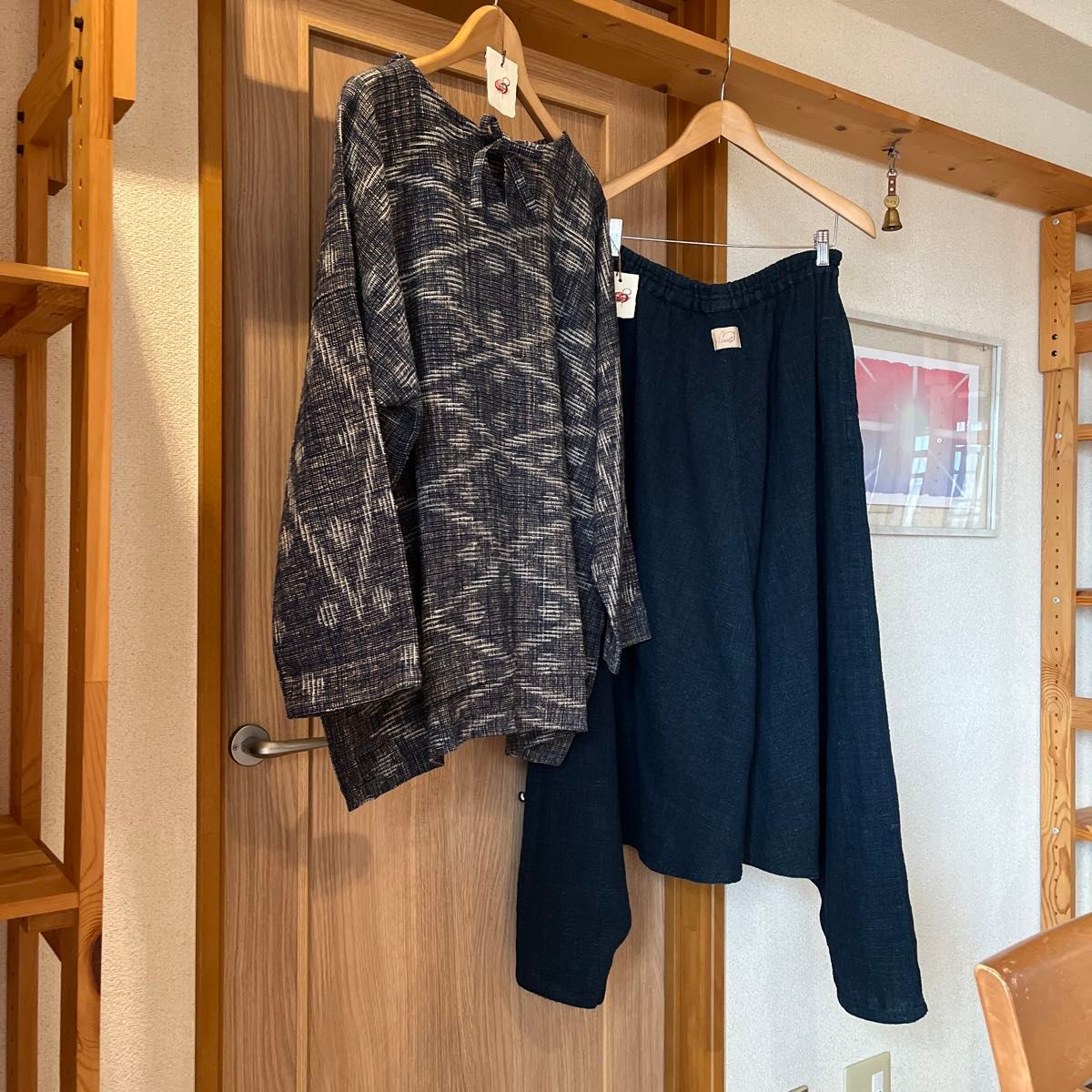 美品 うさとの服 麻綿 モモンガ スカート 藍染め usaato ウサト｜Yahoo