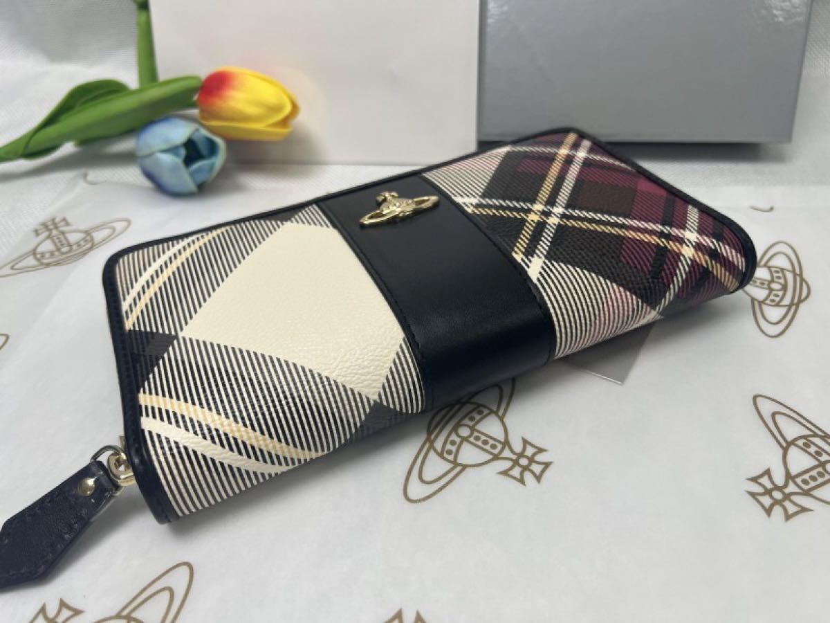 ヴィヴィアンウエストウッド 財布 Vivienne Westwood 長財布 チェック