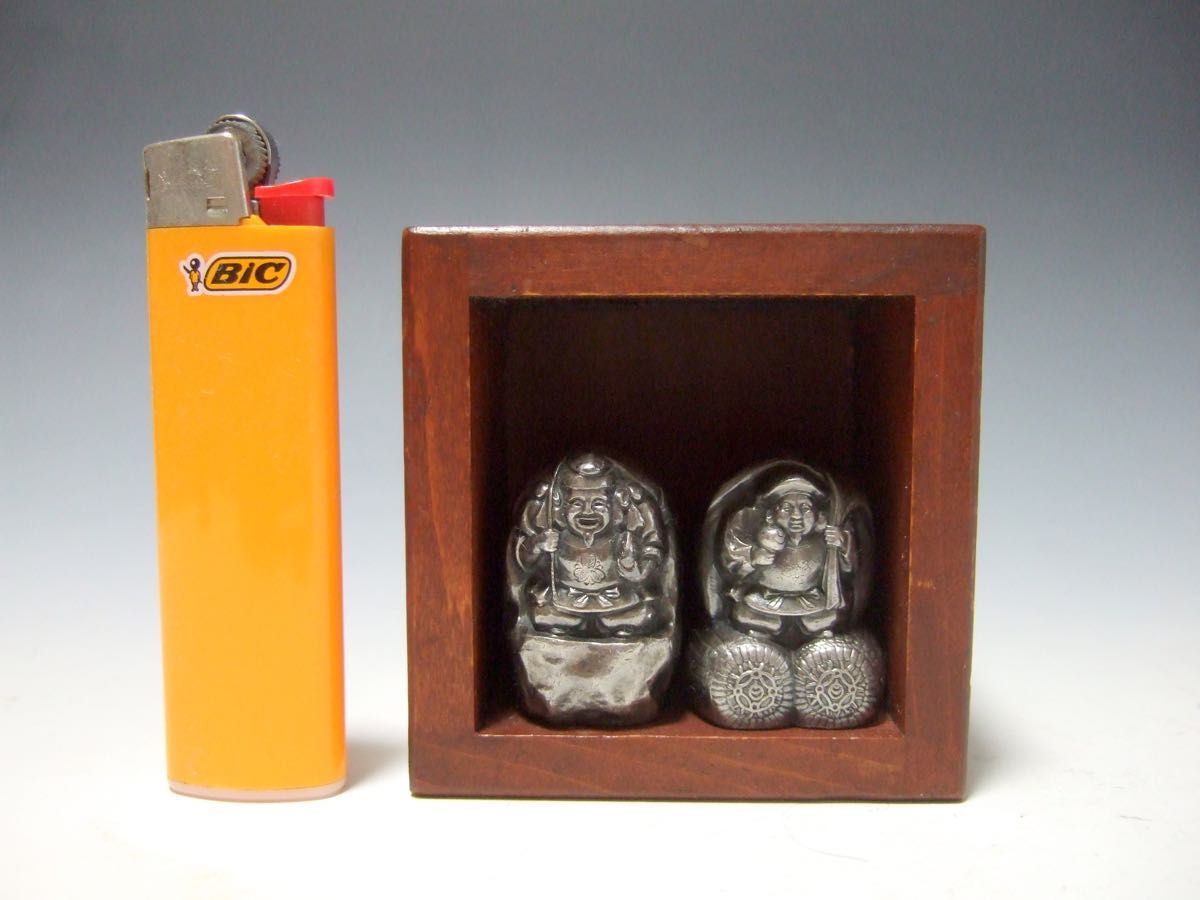 純銀 恵比寿 大黒 計192 5g SILVER 1000 造幣局製 銀無垢 置物｜Yahoo