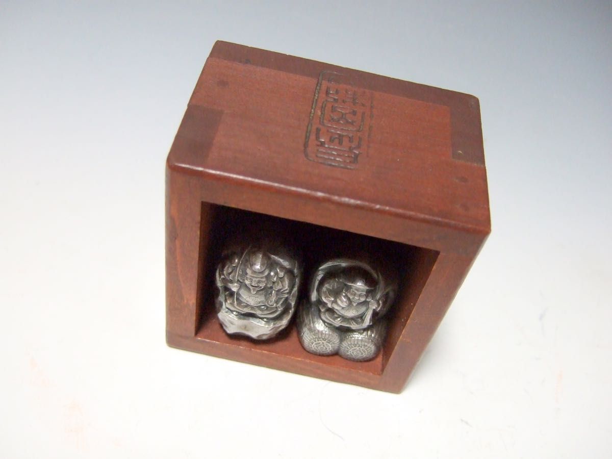 純銀 恵比寿 大黒 計192 5g SILVER 1000 造幣局製 銀無垢 置物｜Yahoo