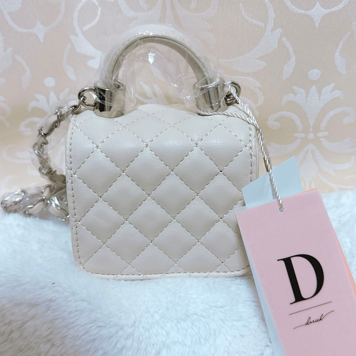Darich ダーリッチ 新品 バッグ キルティングミニショルダーバッグ 白