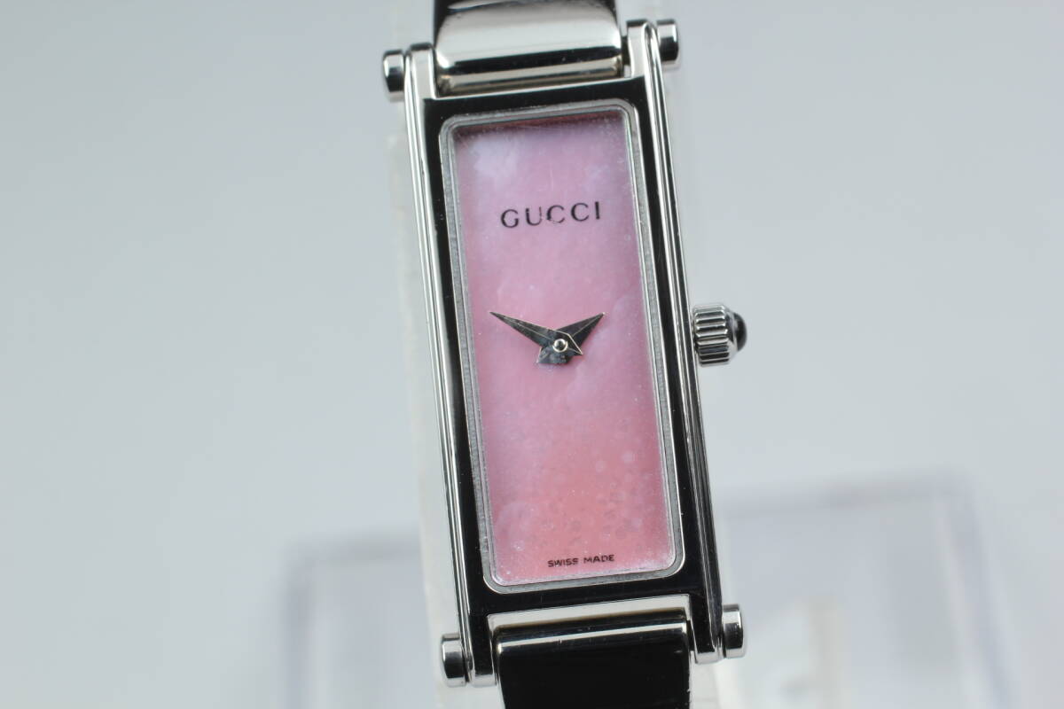 GUCCI グッチ 時計 ピンクシェル クオーツ QZ ステンレス グッチ 1500L