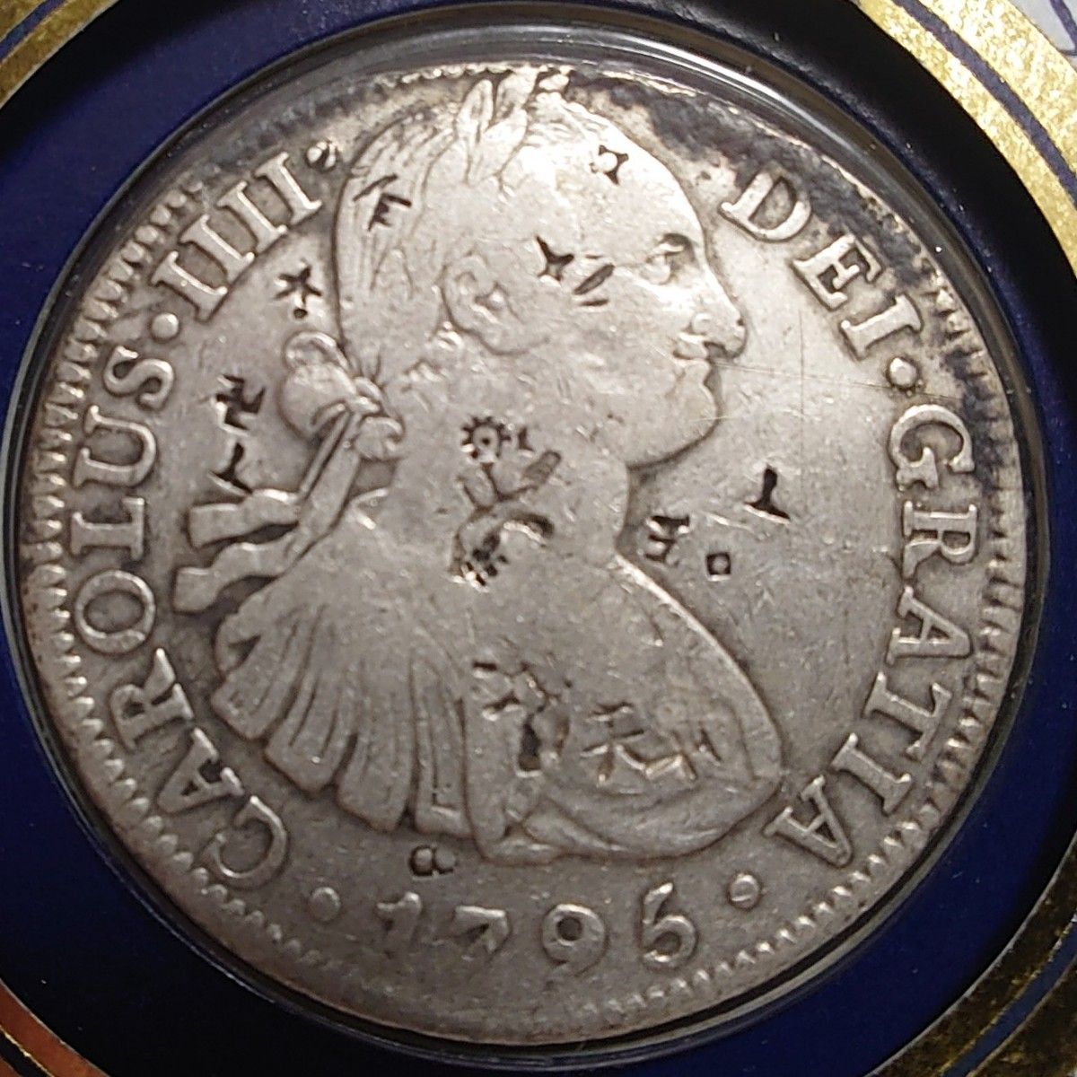 1796年 メキシコ銀貨 8レアル カルロス4世 貿易銀 フランクリンミント