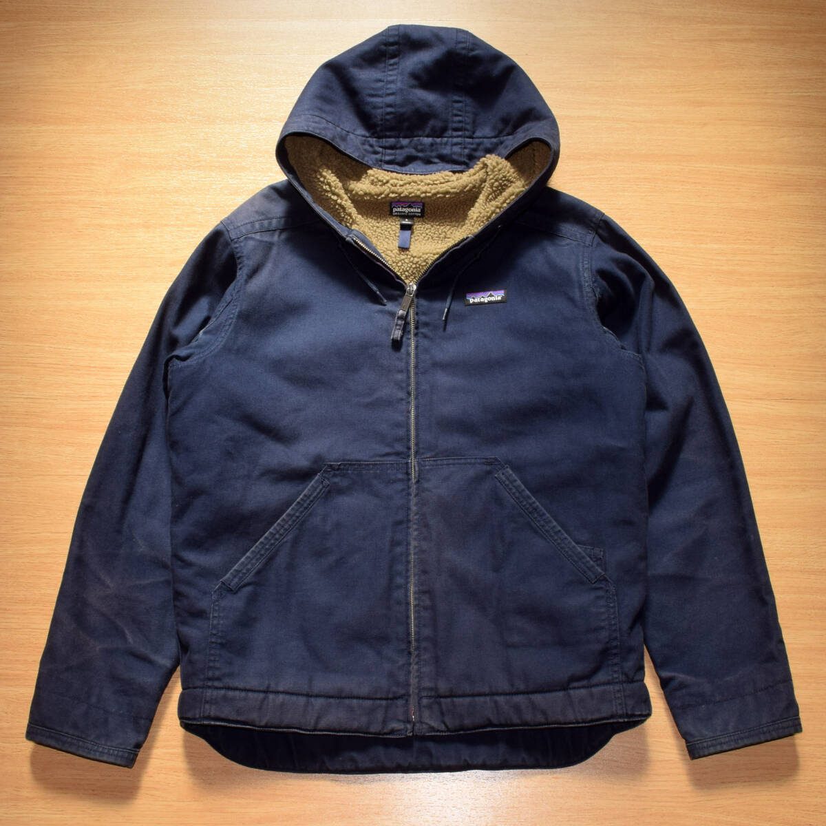 メンズS 日本M 16年 patagonia ラインドキャンバスフーディ パタゴニア