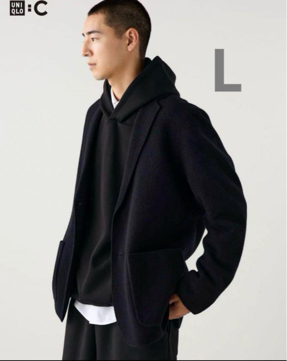 UNIQLO ユニクロC ニットジャケット ブラック Lサイズ｜Yahoo!フリマ