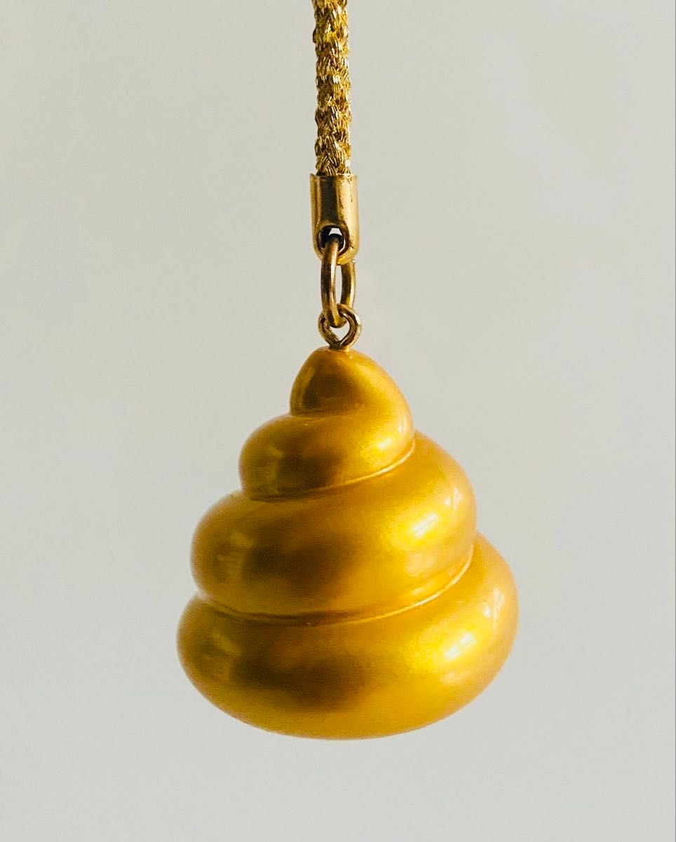 新品】おもしろキーホルダー2個セット 金運アップ 金うん（根付鈴