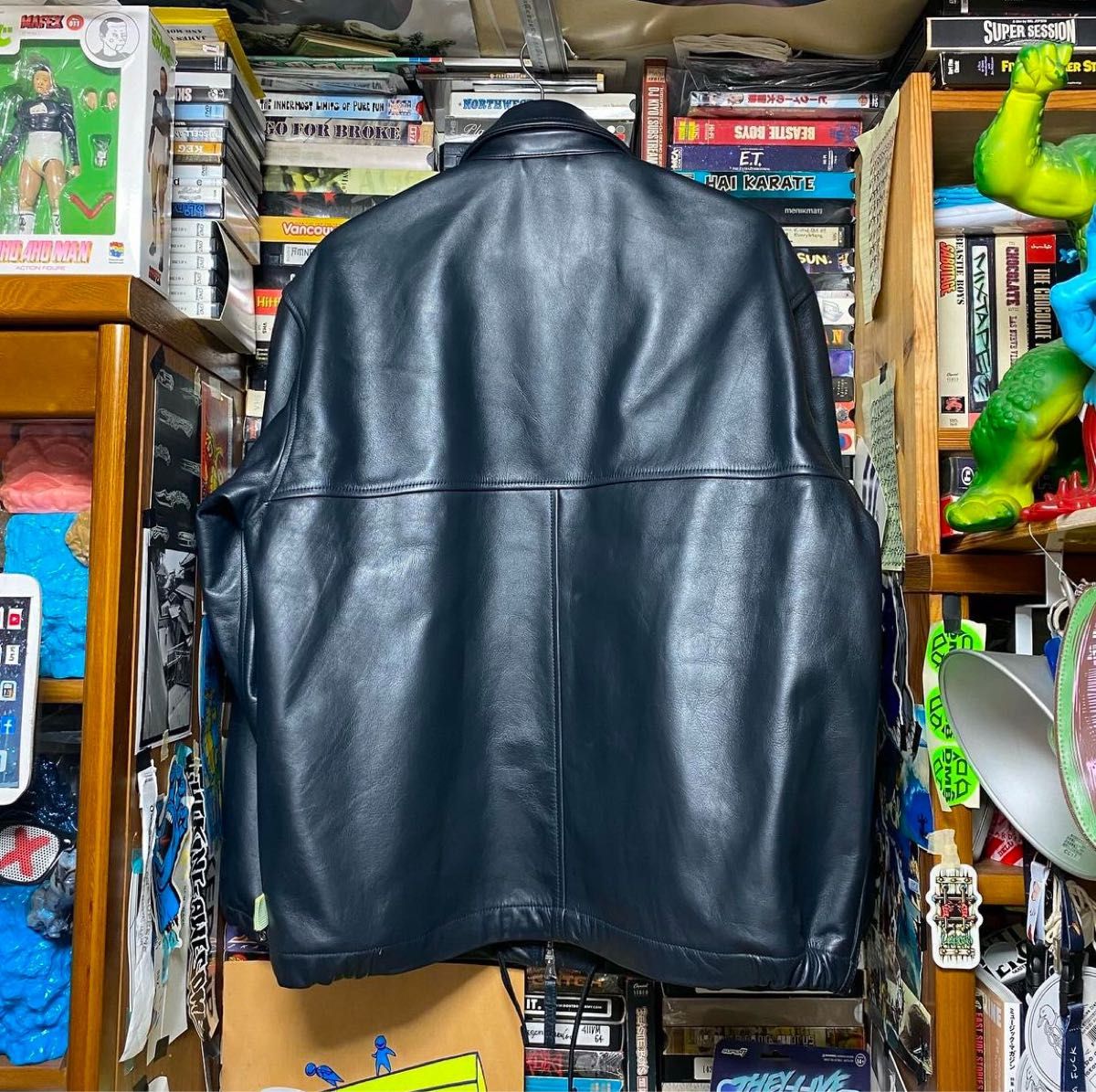 SSZ Leather Jacket BEAMS NAVY レザージャケット 牛革 革ジャン カー