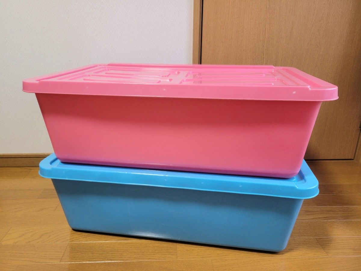 昭和レトロ レトロポップな衣装ケース2個セット 収納ケース