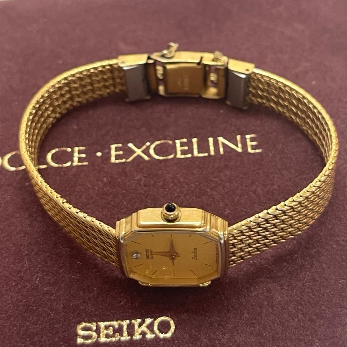 稼働 美品 SEIKO EXCELINE 80年代 エクセリーヌ ダイヤモンド セイコー