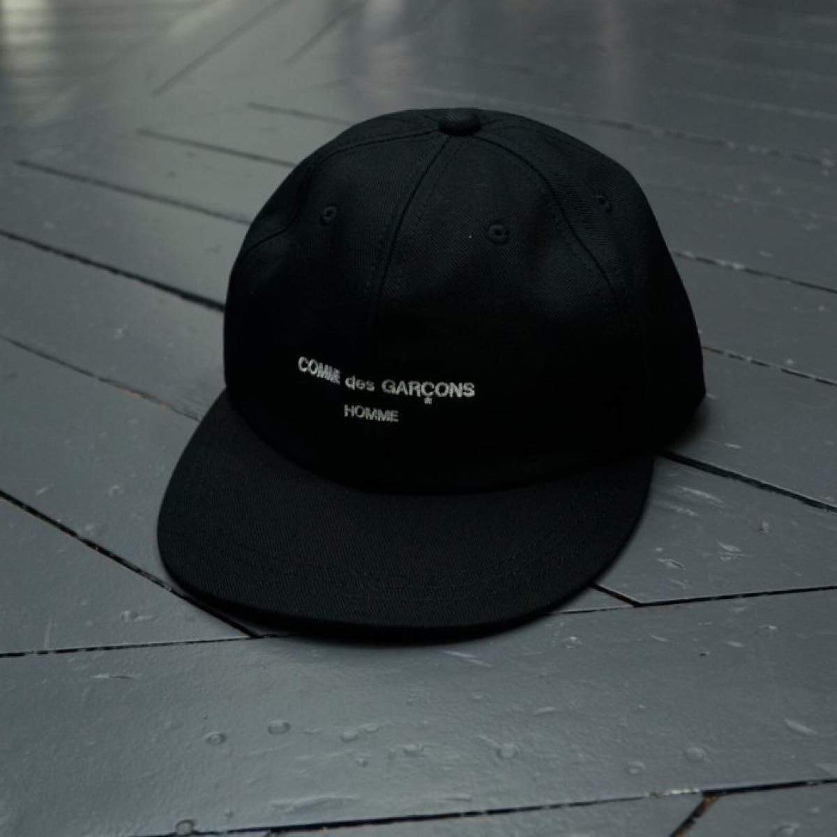 COMME des GARCONS コムデギャルソンオム ロゴ キャップ ブラック 黒