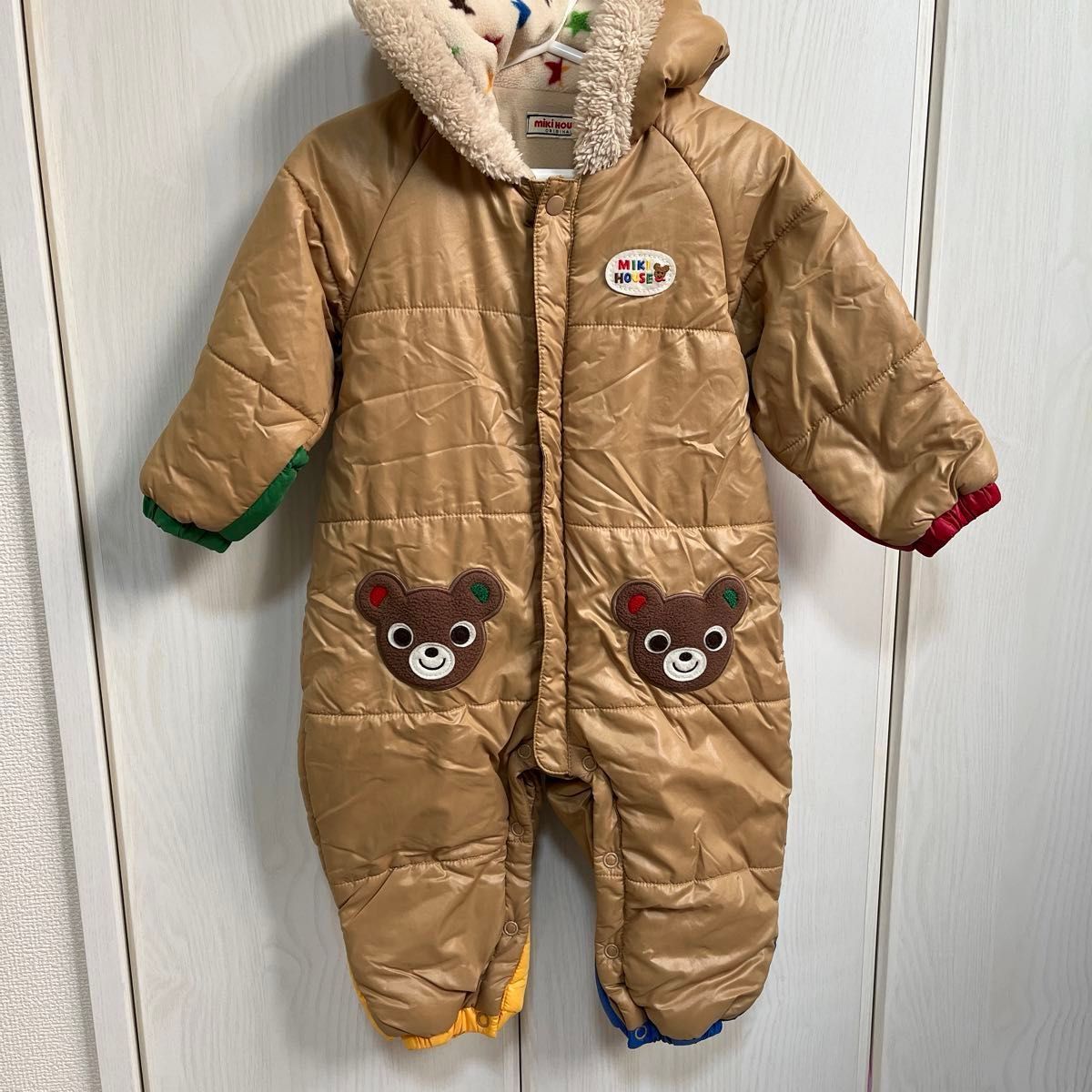 水通しのみ未使用 ミキハウス ジャンプスーツ 80 スノーウェア 雪遊び