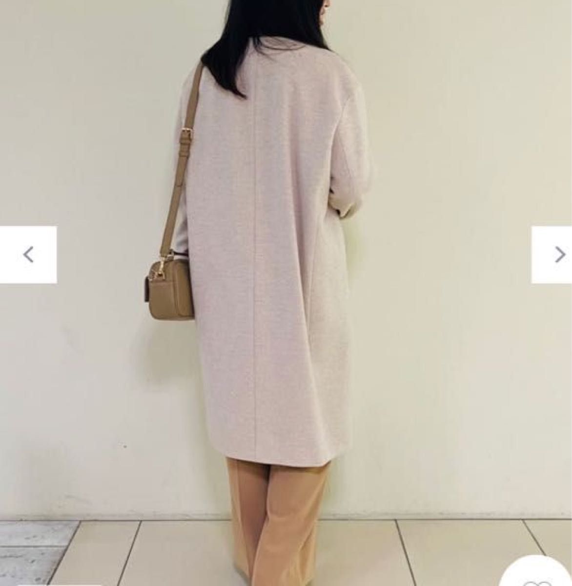 お値下げご相談下さい 極美品 23区 ノーカラーコート ベージュ