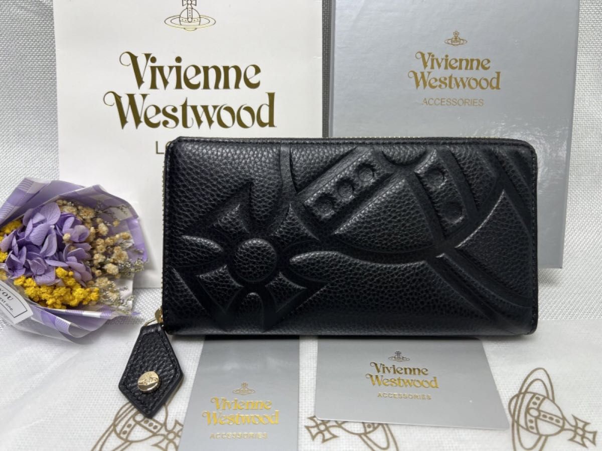 Vivienne Westwood 財布 ヴィヴィアンウエストウッド 長財布 型押し