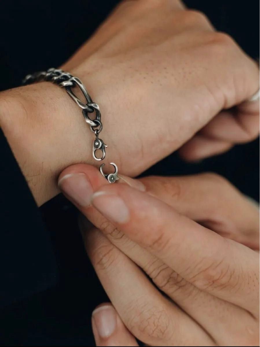 3way Antique Silver Chain Necklace シルバー アンティーク チェーン