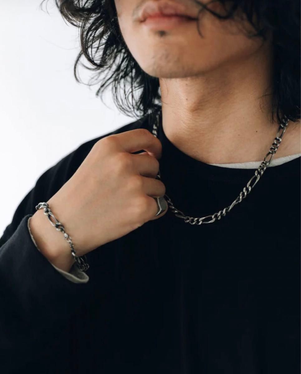 3way Antique Silver Chain Necklace シルバー アンティーク チェーン