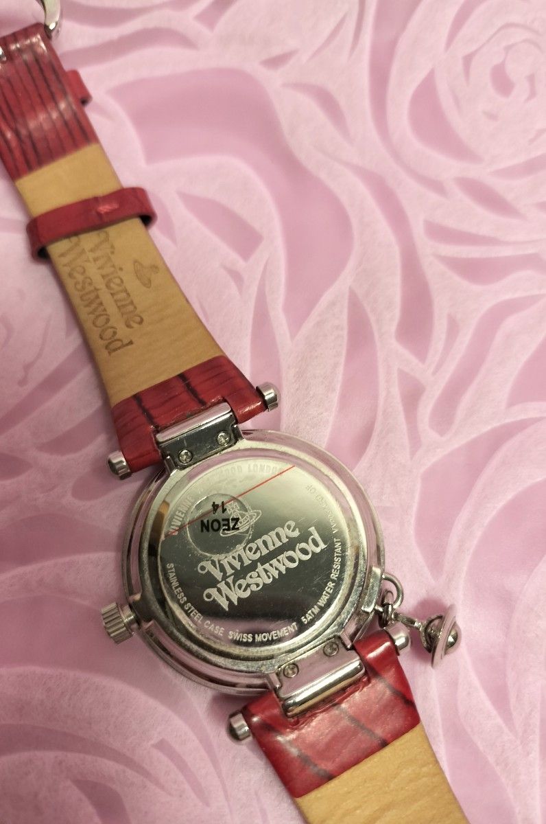 ヴィヴィアンウエストウッド VIVIENNE WESTWOOD 赤レザーベルト 腕時計