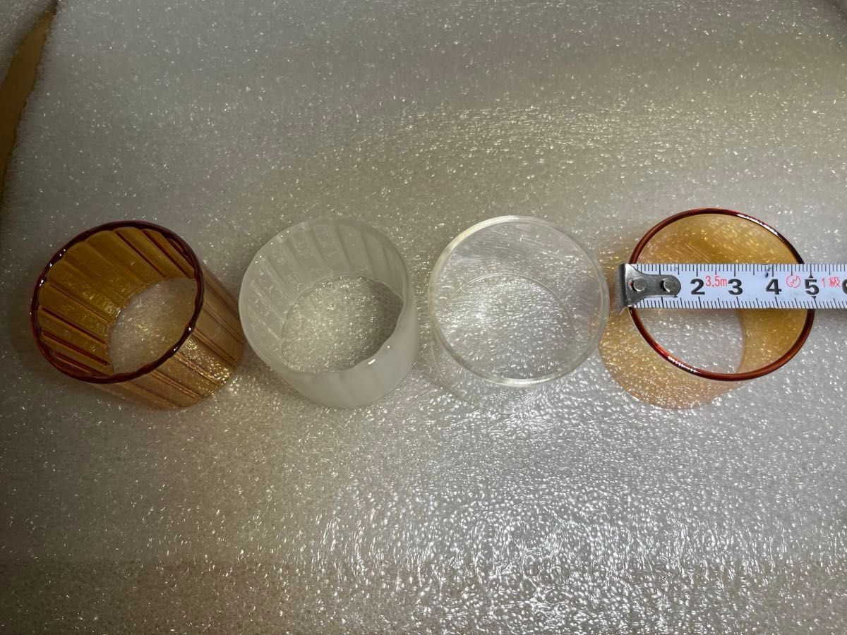 スノーピーク（snowpeak)ギガパワーランタン天 交換用ホヤ 縦紋琥珀色