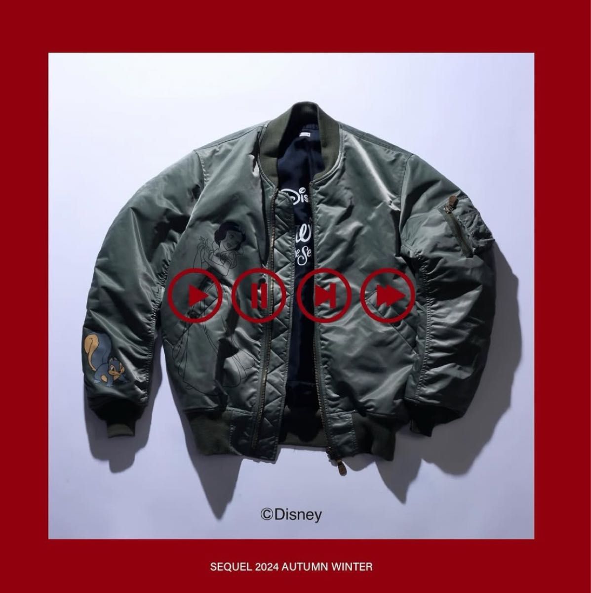 Sequel 24AW MA-1 Disney fragment design MA-1 フライトジャケット