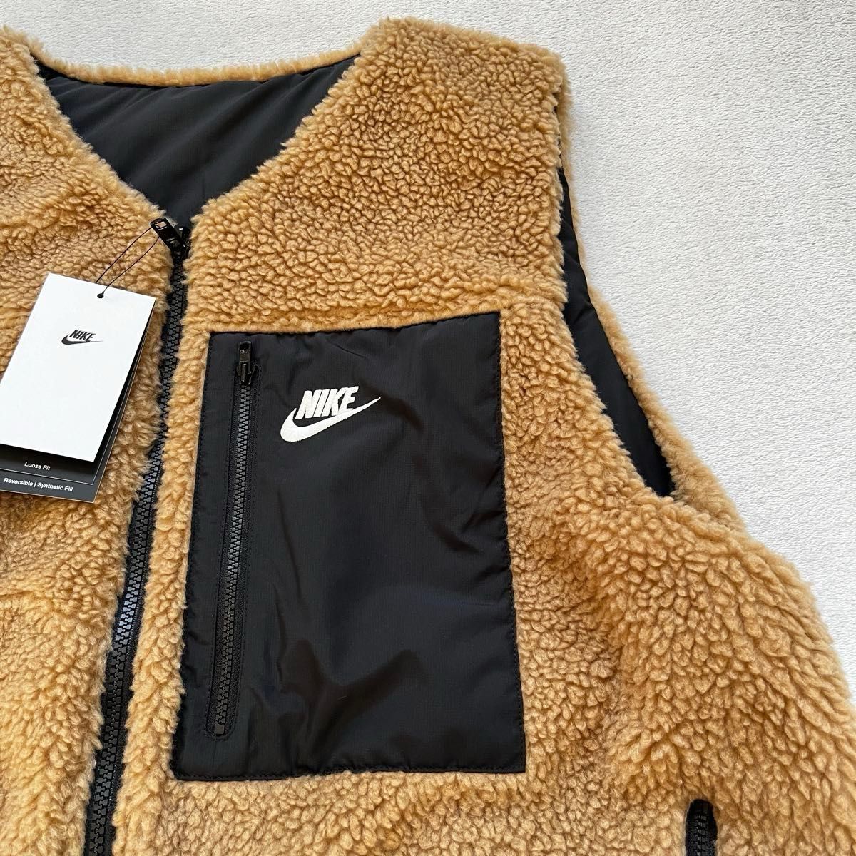 NIKE ナイキ フリースベスト ボアベスト リバーシブル 新品 XXL