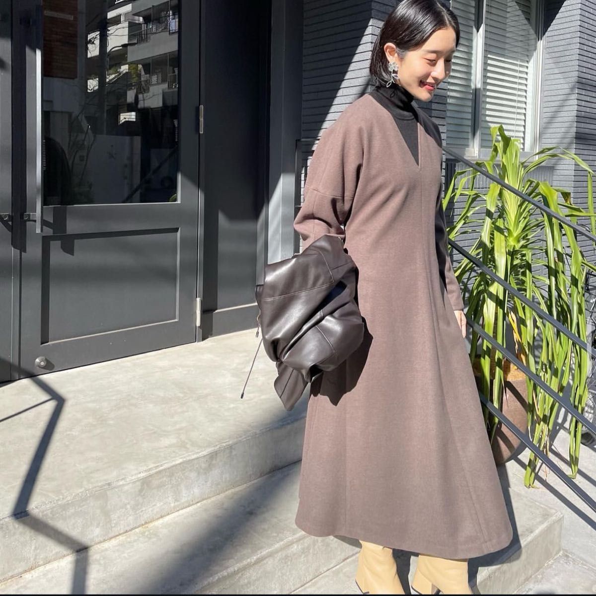 美品】 スタニングルアー ミルドウールシェイプワンピース M ブルー