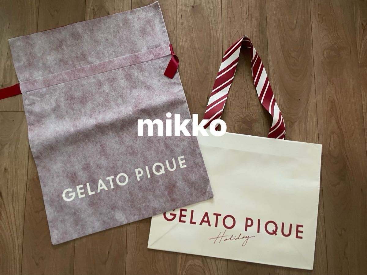 2024クリスマス限定ジェラートピケセルフラッピングセットLサイズ巾着