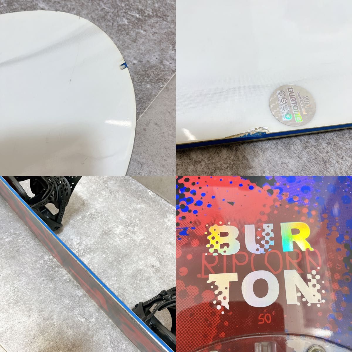 バートン リップコード スノーボード 150cm 2点セット 白 かっこいい