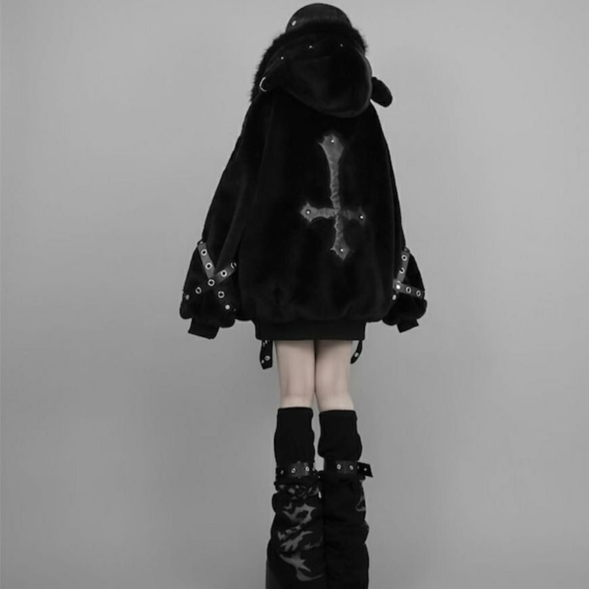 DimMoire ディムモアール BABY SHEEP ファーパーカーII Black 黒